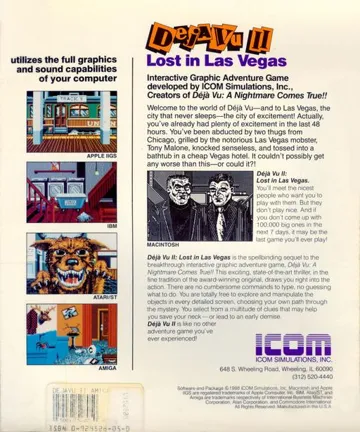 Deja Vu II - Lost in Las Vegas!! box cover back